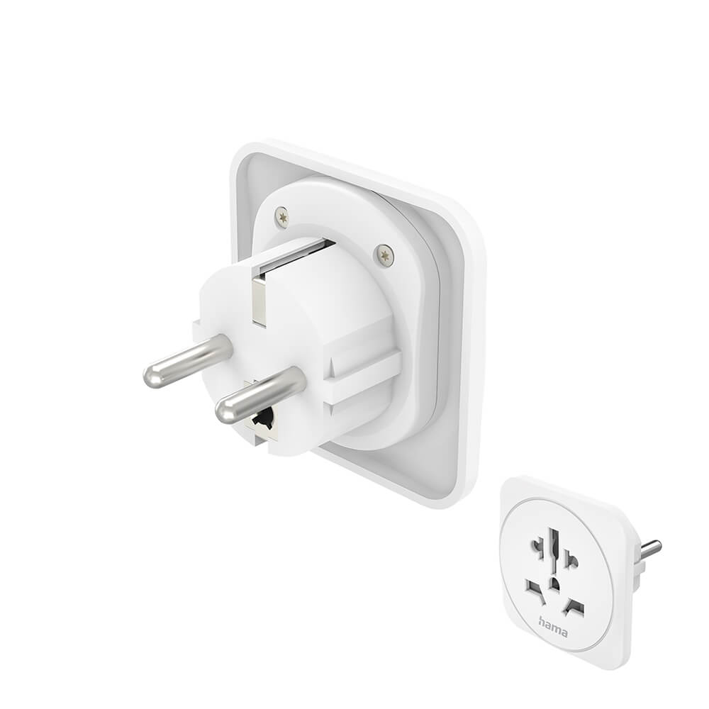 hama-hama-traveladapter-type-e-f Universal World-EU White