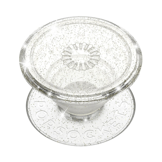 POPSOCKETS Clear Glitter Silver