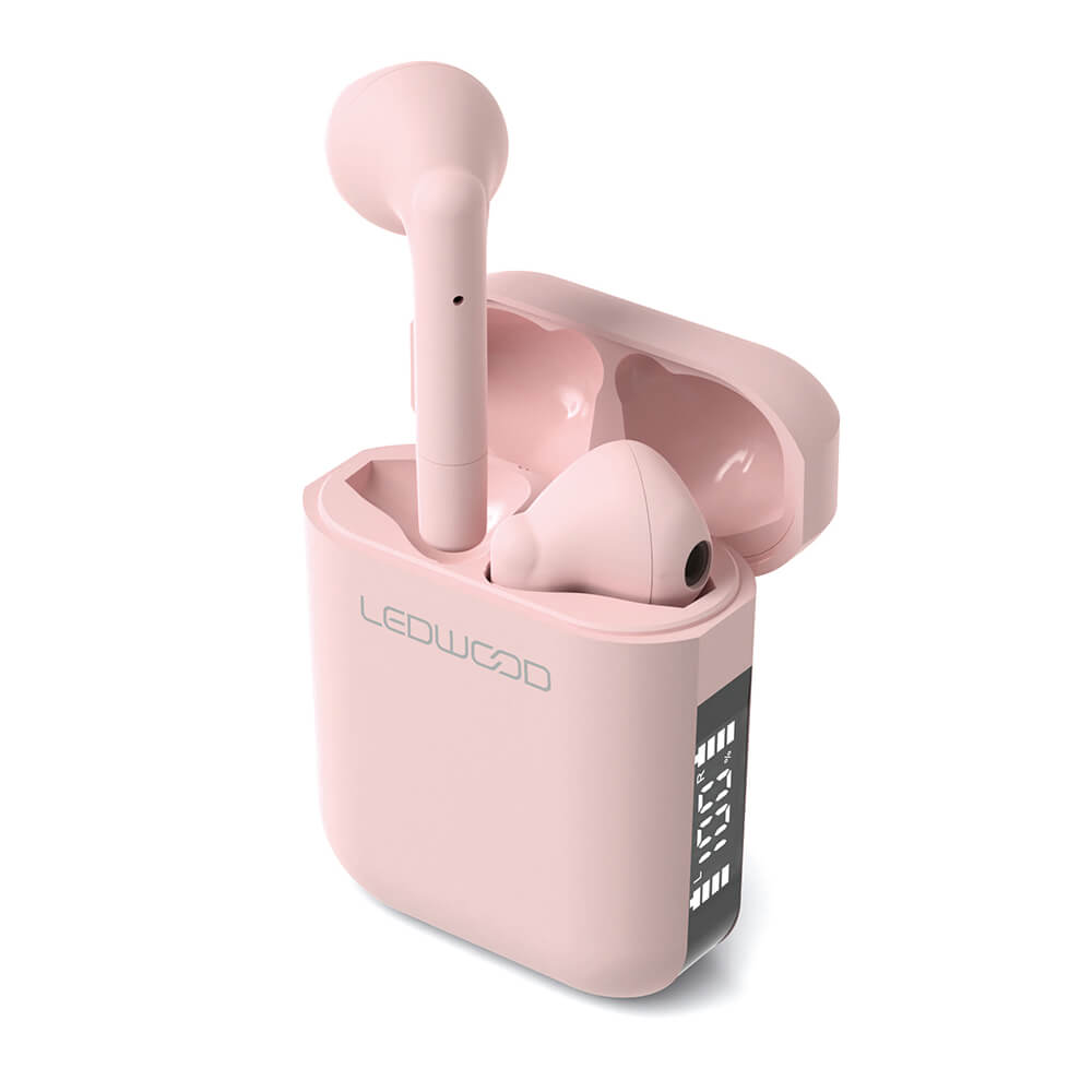 ledwood-ledwood-headphone-apollo-tws True Wireless In-Ear Pink Mic