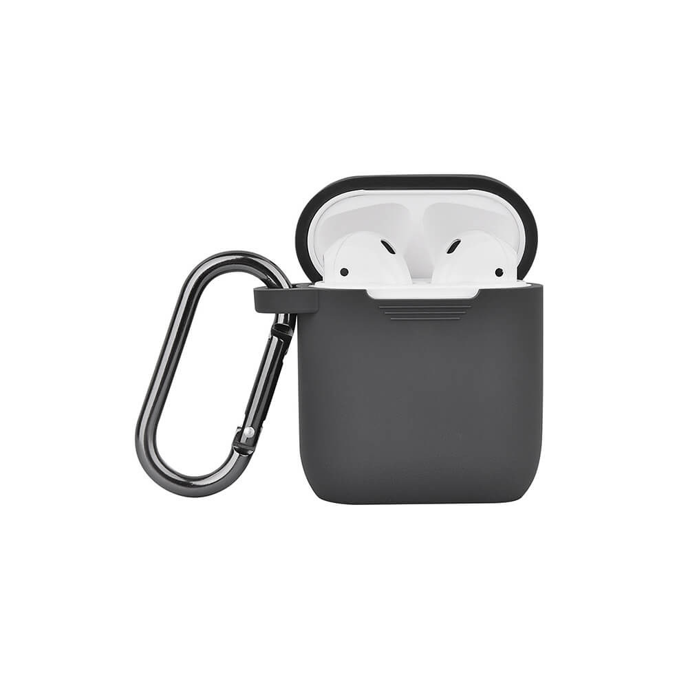 north-north-airpods-skyddsvaska Silicone Karbinhängare Mörkgrå
