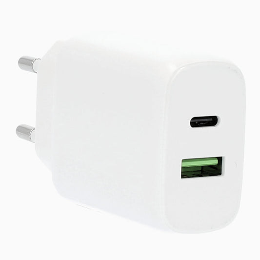 GEAR Charger 220V 1xUSB-C + 1xUSB-A