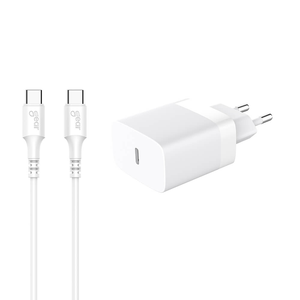 gear-gear-charger-220v-1xusb-c-white PD/PPS 30W +1m Cable USB-C to USB-C