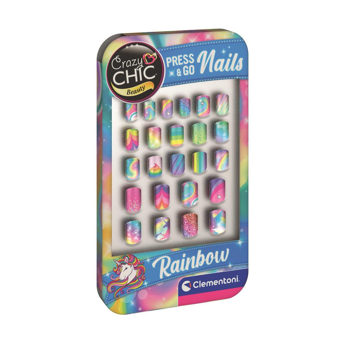 clementoni-clementoni-crazy-chic-nails Rainbow 22pcs -Asst CDU