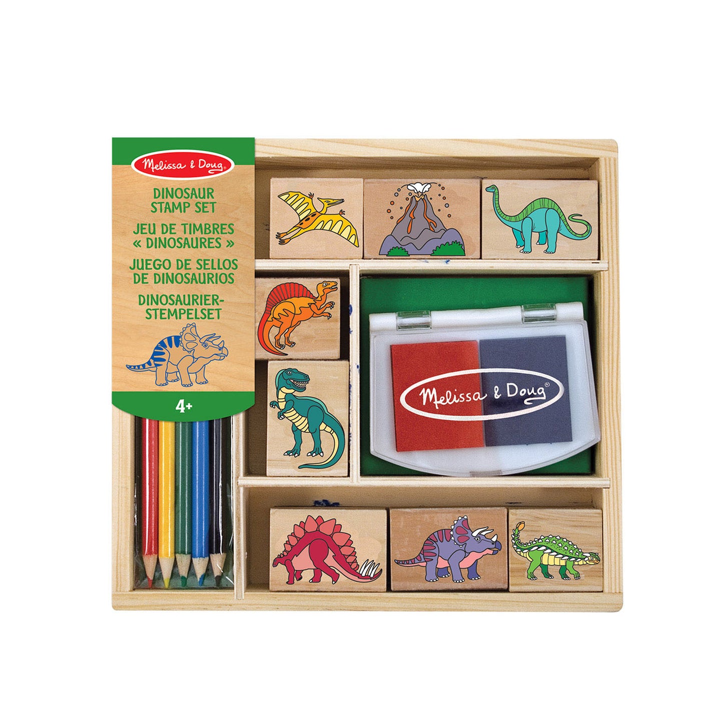 MELISSA & DOUG MND Wooden Stamp Set Dinosaur