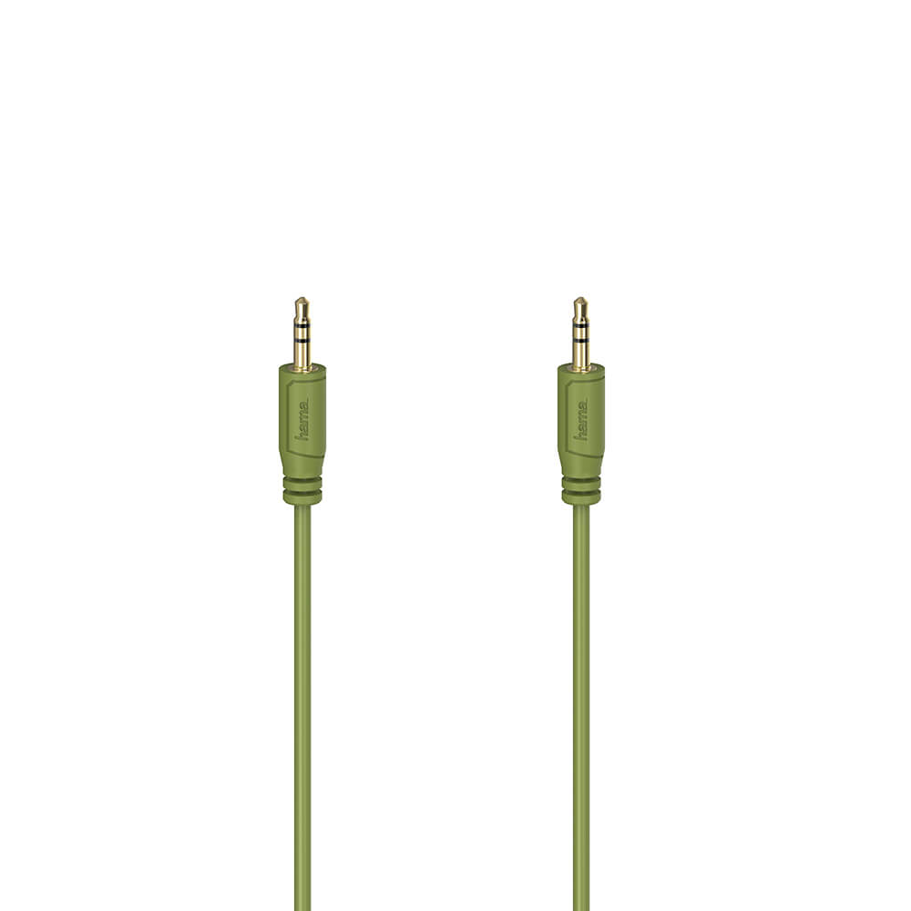hama-hama-cable-audio-flexi-slim 3.5mm-3.5mm Gold Green 0.75m