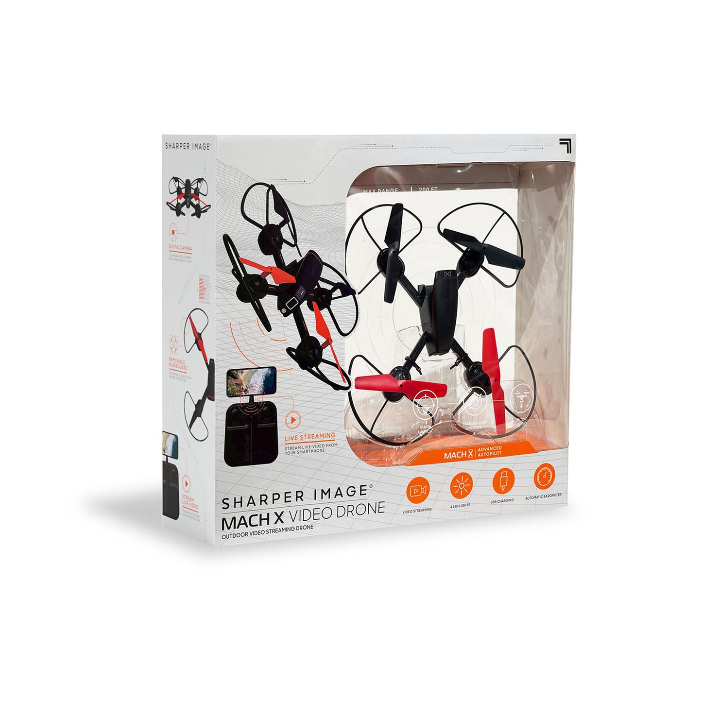 SHARPER IMAGE Drone Mach 10in