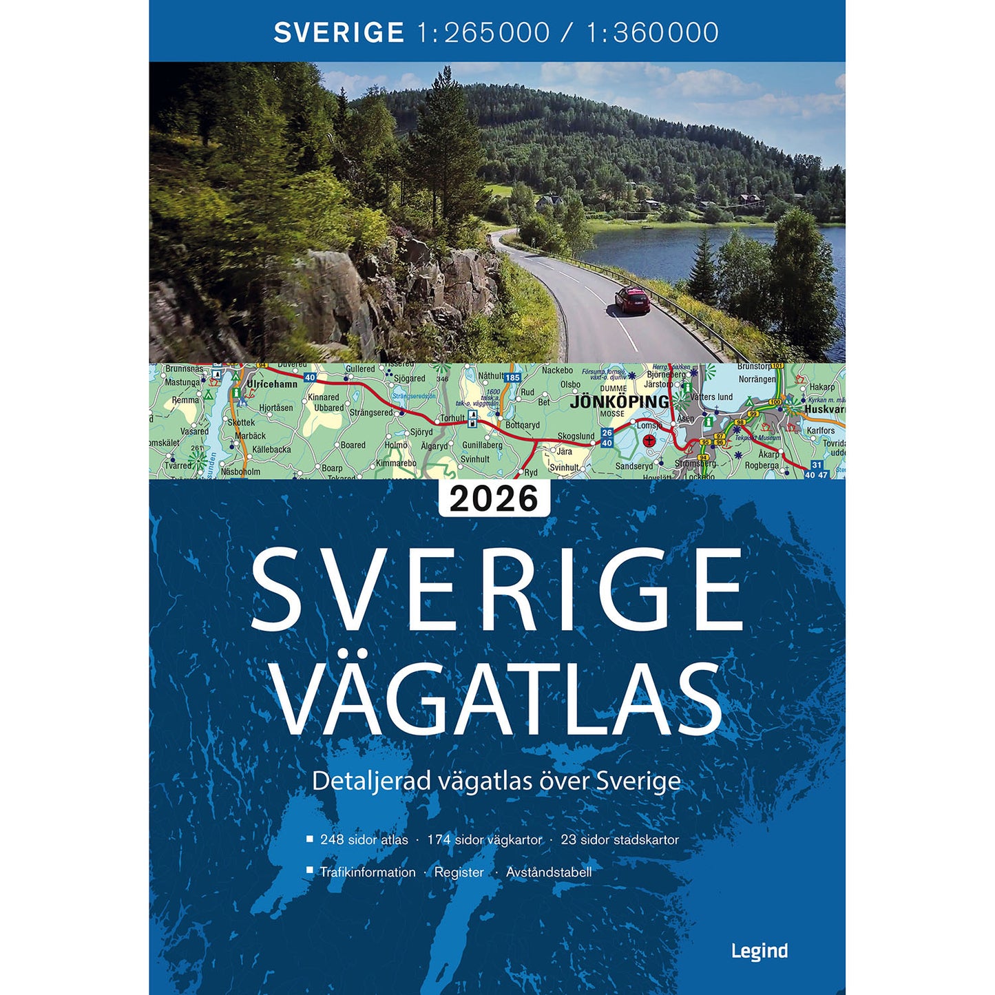 LEGIND Sverige vägatlas 2026