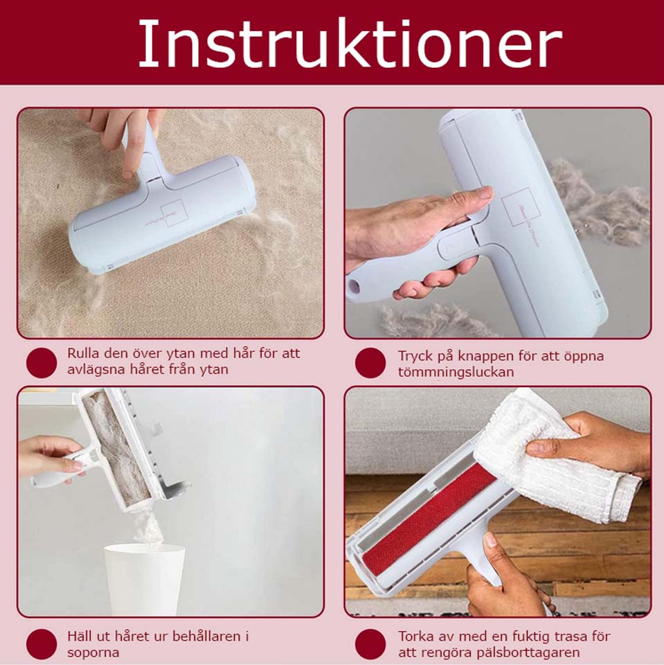 Pälsborttagare instruktioner för användning