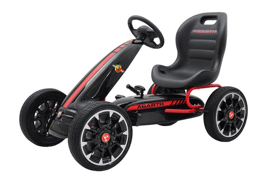 Abarth Gokart trampbil med gummihjul – För barn 3–8 år