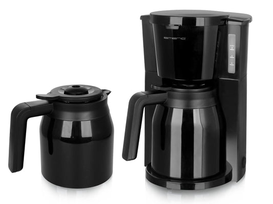 EMERIO Kaffebryggare 1l med termos – Praktisk bryggning med dubbla termoskannor