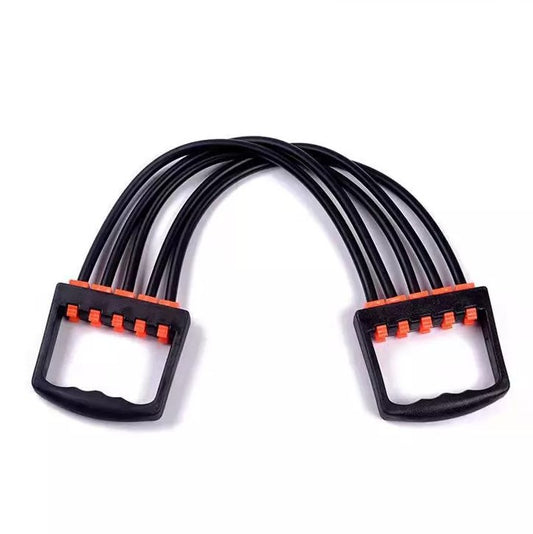 Svart motståndsband perfekt för muskelbyggnad, rehab, 5 olika motstånd 8,1 - 40,5kg