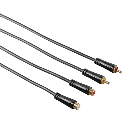 hama-hama-kabel-audio-2xrca-2xrca Förlängning Guld Svart 3m