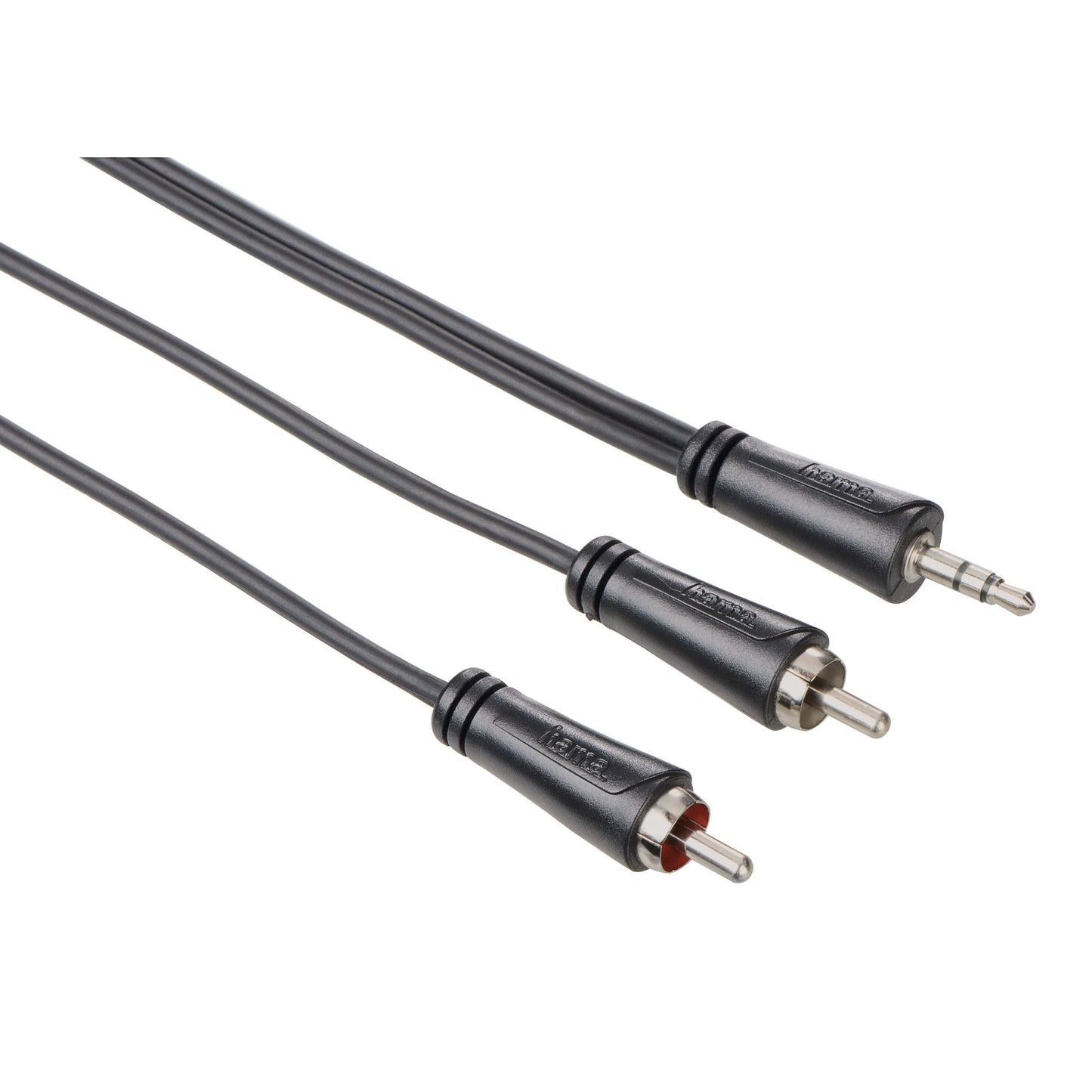 hama-hama-kabel-audio-3-5mm-2xrca Svart 5m
