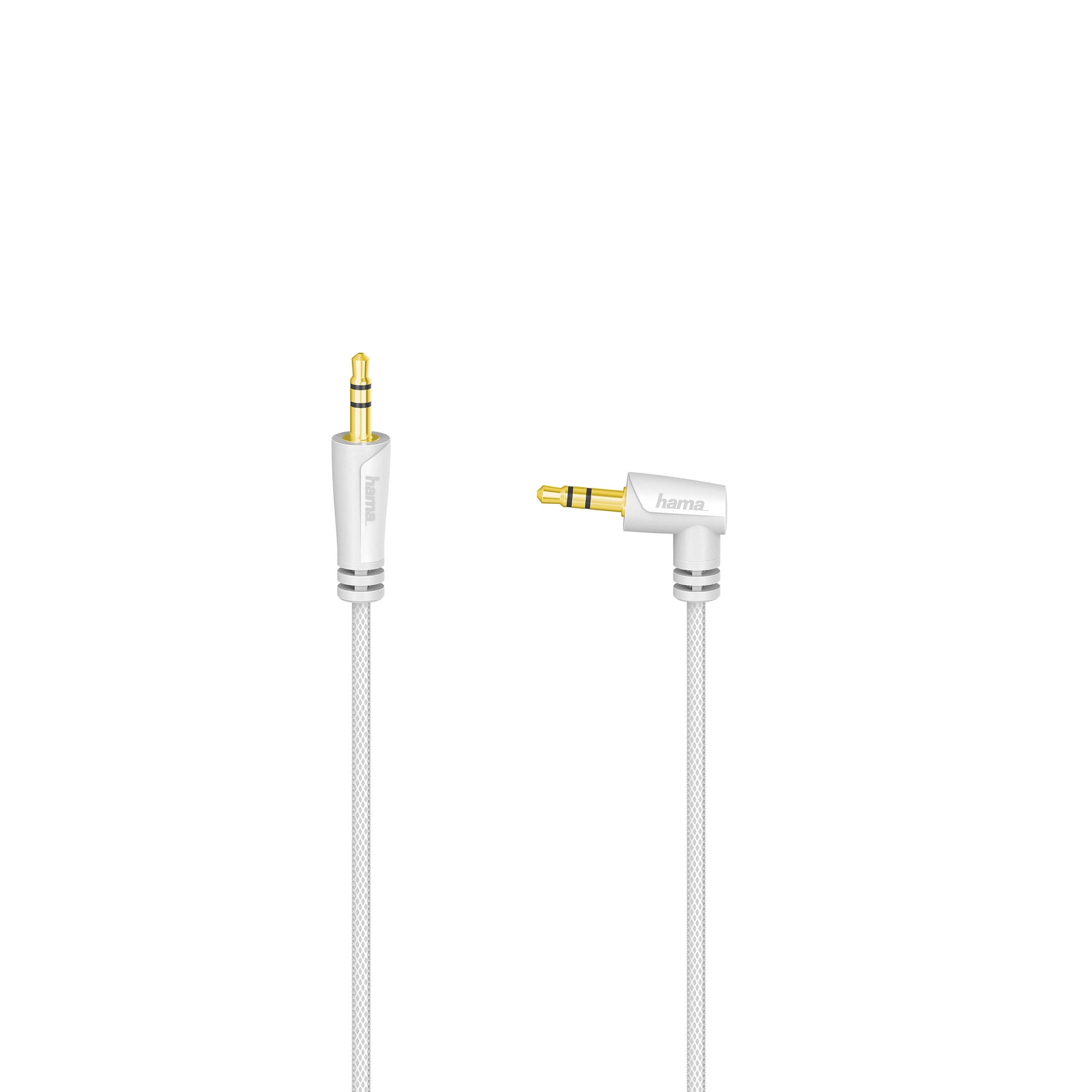 hama-hama-kabel-audio-3-5mm-3-5mm Vinklad Vit 2m
