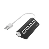 HAMA Hub USB-A 2.0 4x Portar 480 Mbit/s Svart