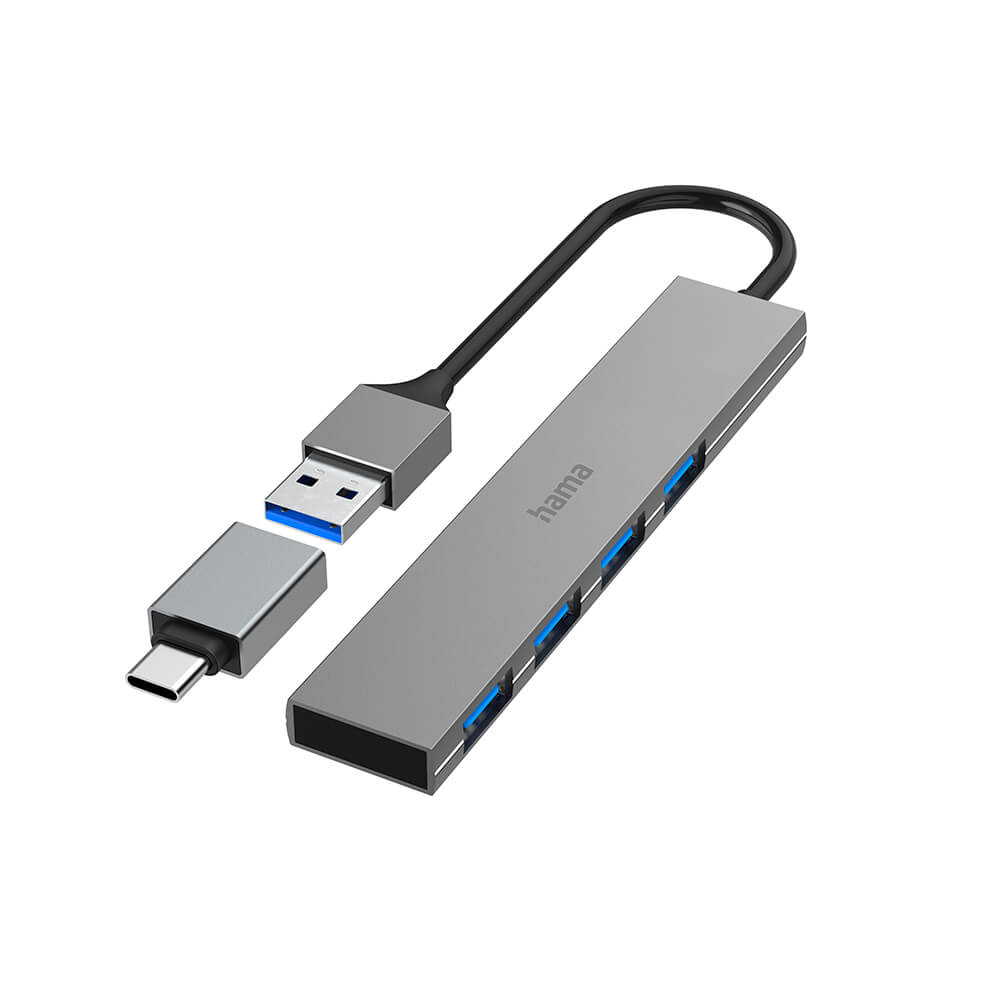 hama-hama-hub-usb-a-3-2 4x Ports 5 Gbit/s USB-C Adapter