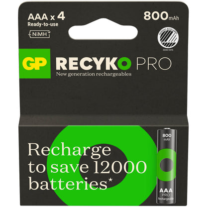 gp-gp-recyko-pro-nimh-battery AAA HR03 800mAh 4-pack