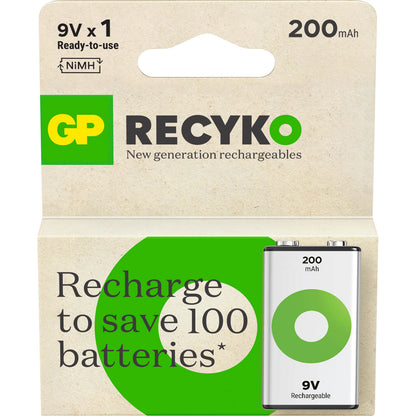gp-gp-recyko-nimh-battery 9V 200mAh 1-pack