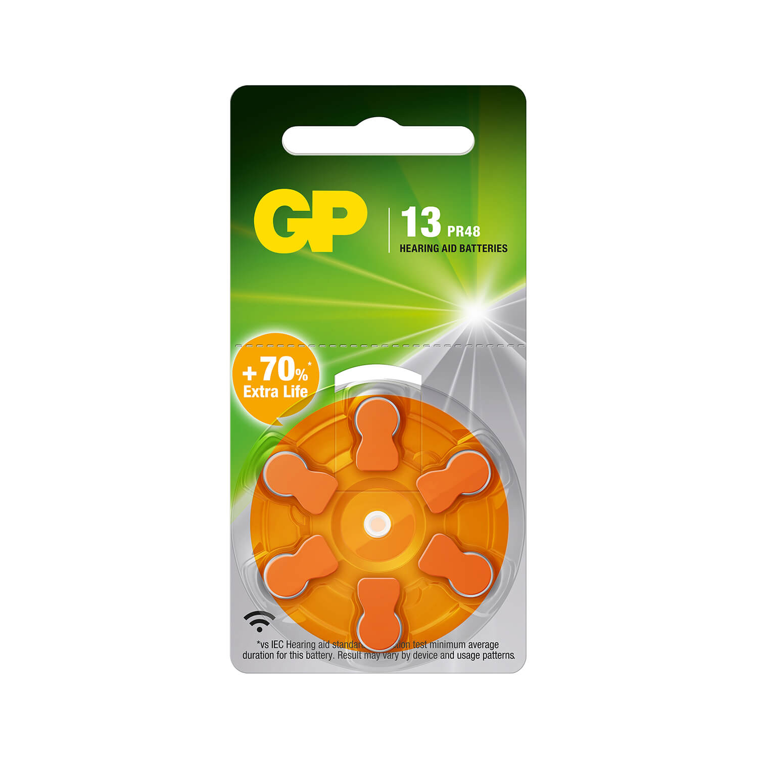 gp-gp-hearing-aid-battery ZA13/PR48 6-pack