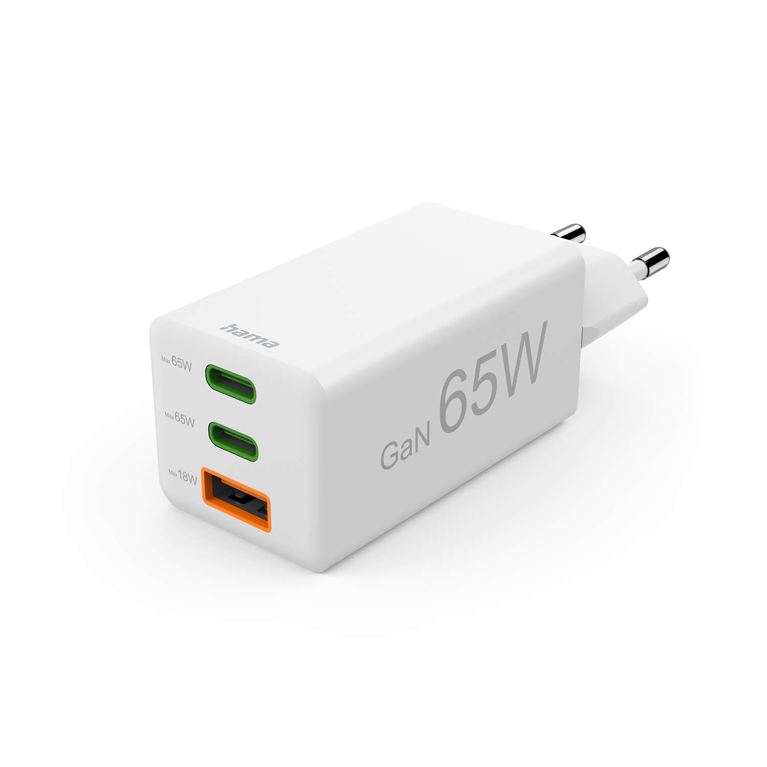 hama-hama-charger-2x-usb-c-1x-usb-a GaN 65W White