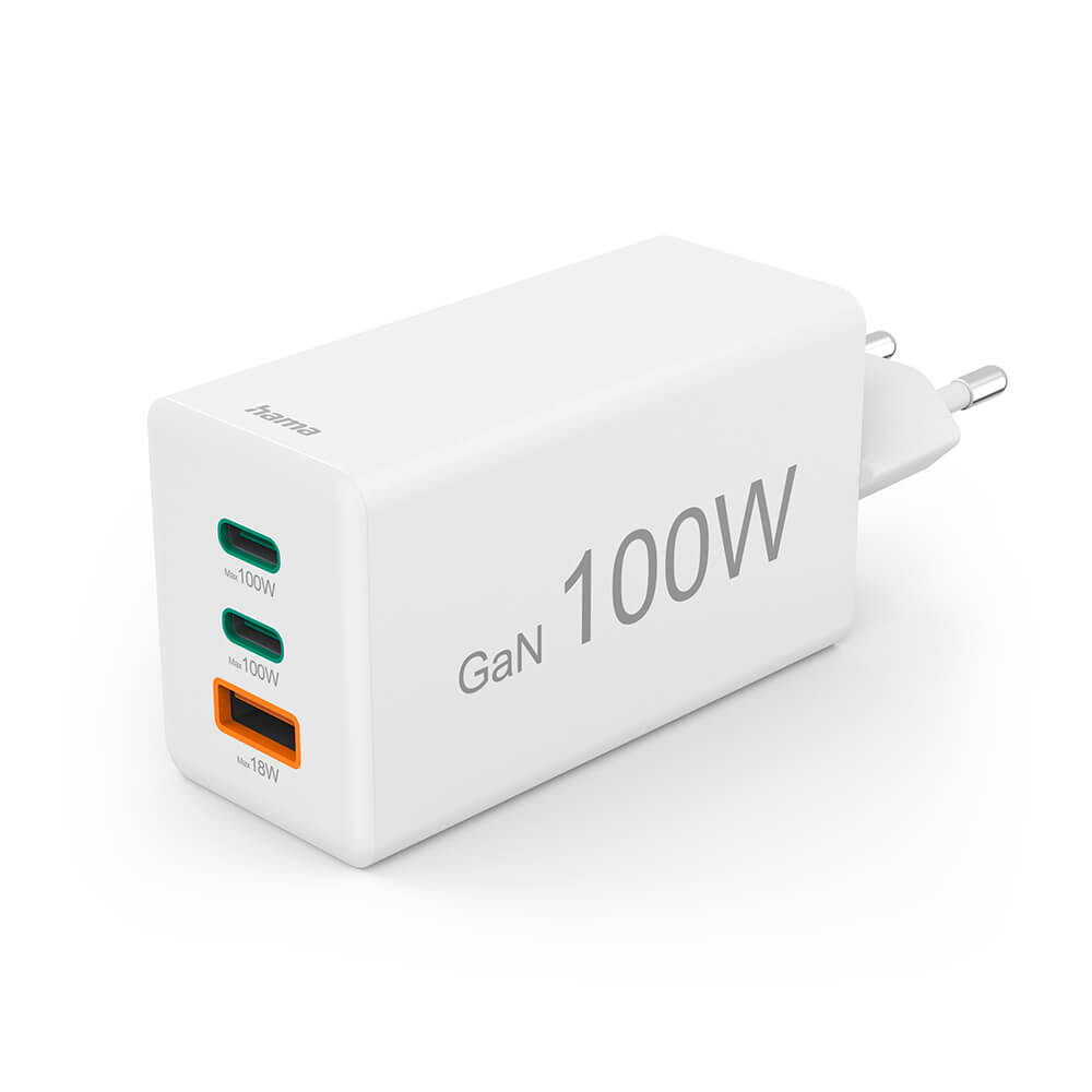 hama-hama-charger-2x-usb-c-1x-usb-a GaN 100W White