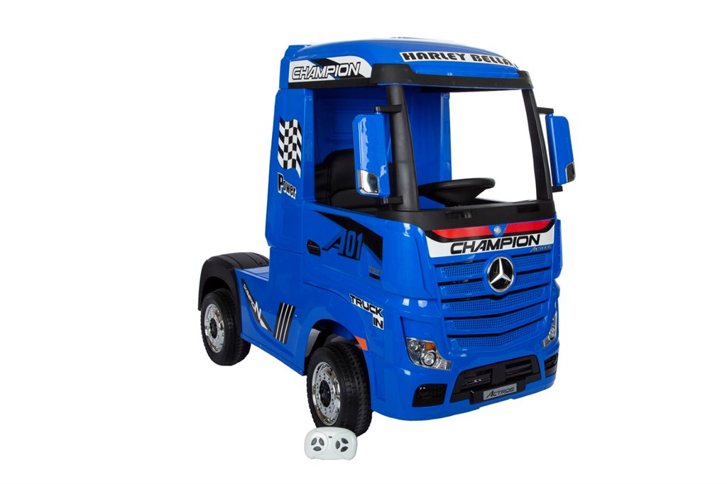 Mercedes Actros eltruck för barn 12V – 4 motorer, gummihjul & fjädring | Lastbil barn med fjärrkontroll<