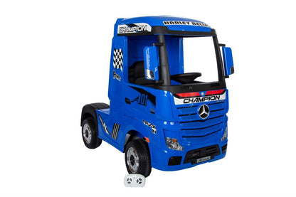 Mercedes Actros eltruck för barn 12V – 4 motorer, gummihjul & fjädring | Lastbil barn med fjärrkontroll<