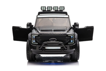 Ford Duty F450 elbil för barn 24V – 4 motorer, 2-sits & gummihjul | Elbil barn med fjärrkontroll