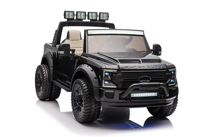 Ford Duty F450 elbil för barn 24V – 4 motorer, 2-sits & gummihjul | Elbil barn med fjärrkontroll