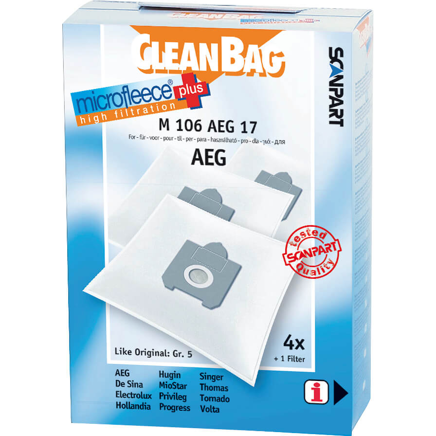 cleanbag-cleanbag-microfleece-dustbag AEG Gr.5 4+1
