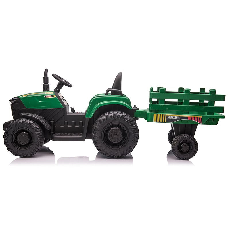 Azeno Farmer Powermax eltraktor 24V med släp – gummihjul, 2x200W motorer & fjärrkontroll