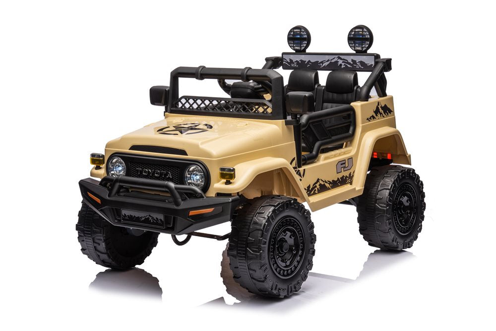 Toyota FJ Cruiser elbil för barn 12V – 4 motorer, gummihjul & fjärrkontroll | Elbil barn offroad