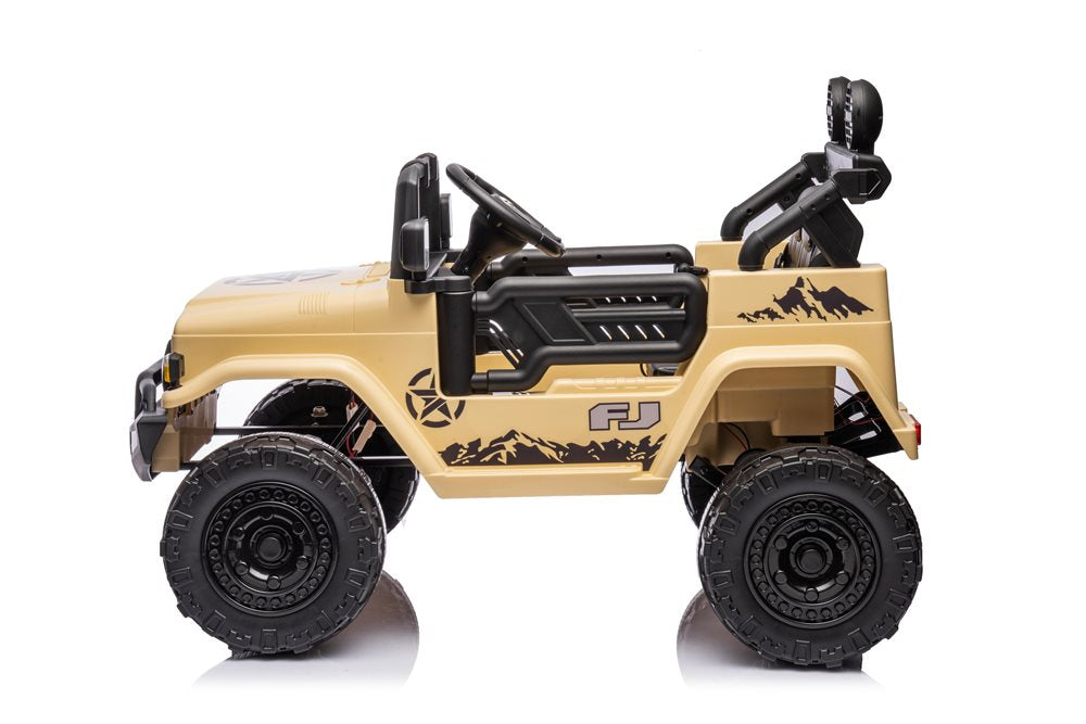 Toyota FJ Cruiser elbil för barn 12V – 4 motorer, gummihjul & fjärrkontroll | Elbil barn offroad