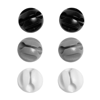 d-line-d-line-kabelclips 2x Svart 2x Grå 2x Vit