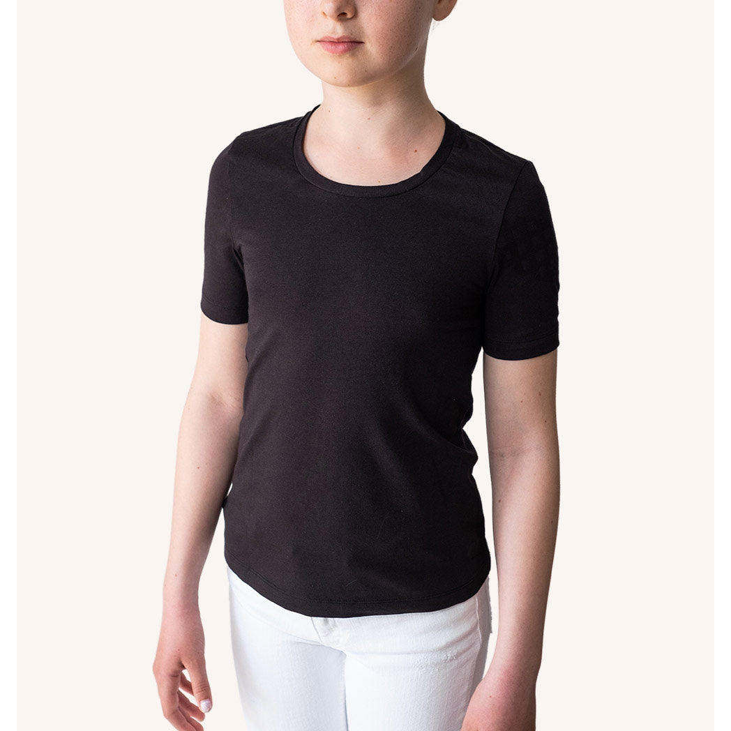 swedish-posture-swedish-posture-alignment-t-shirt-cotton XXXS Kids Black
