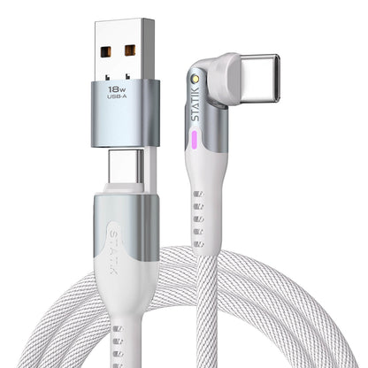 statik-statik-powerpivot-pro-nylon-braided USB-C to USB-C, 1m White