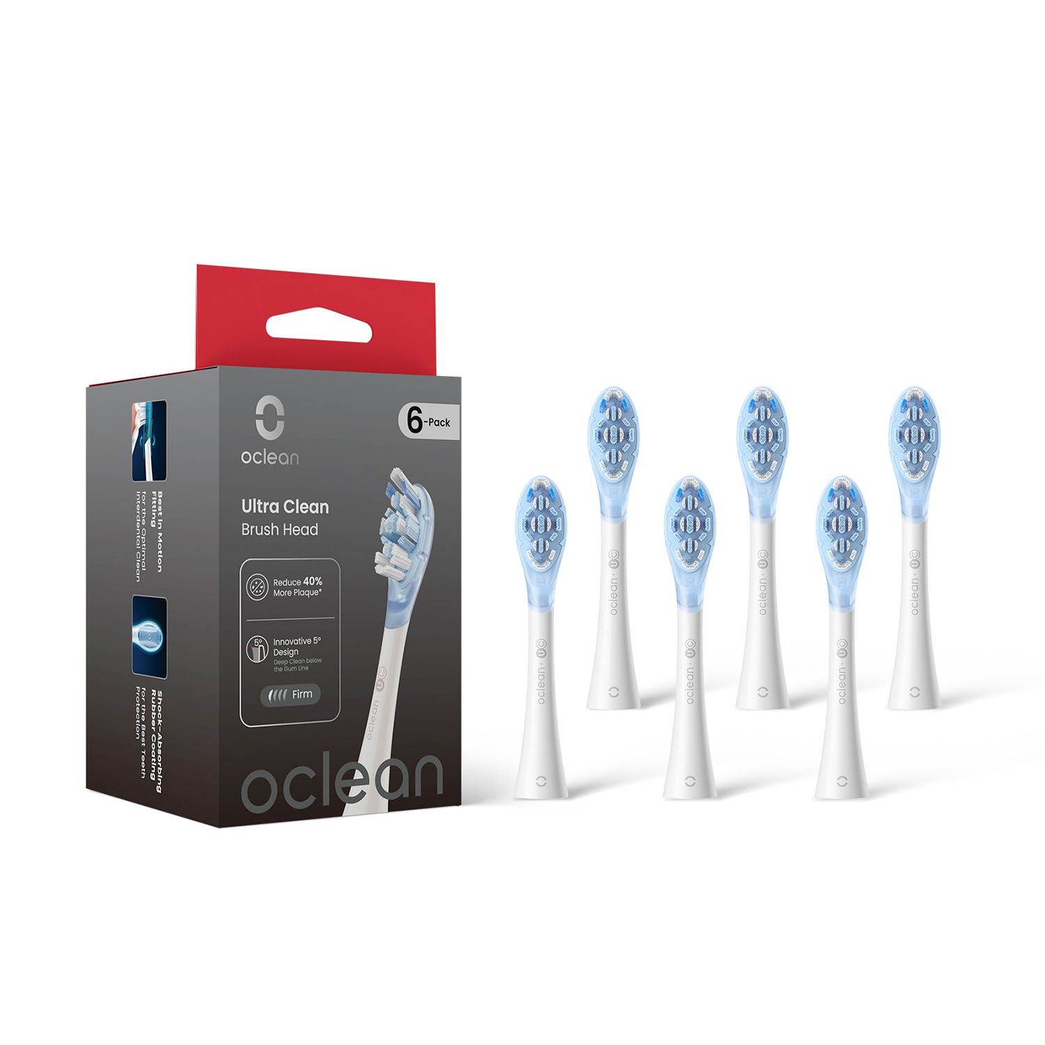 oclean-oclean-brush-head Ultra Clean 6 Pack White