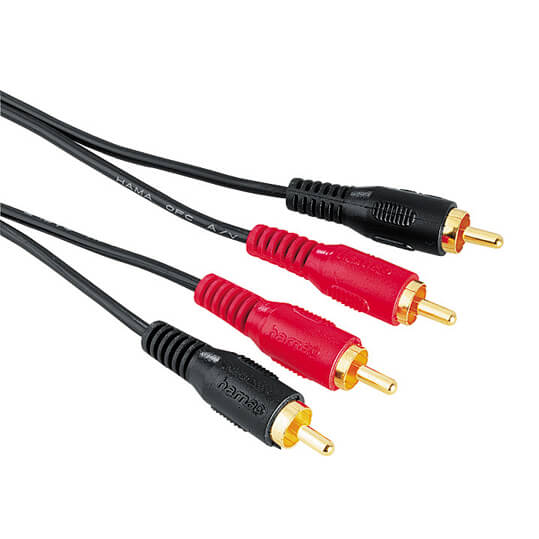 hama-hama-kabel-2xrca-2xrca Guld Svart 10m