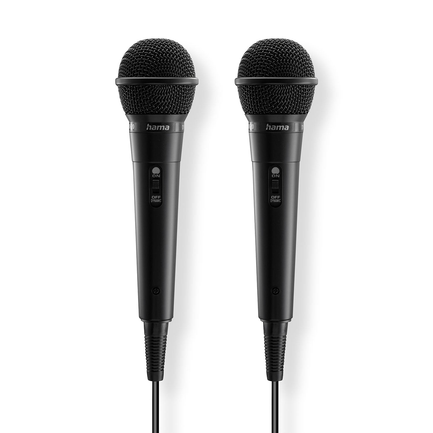 hama-hama-dynamic-microphone-mono 2-pack Black