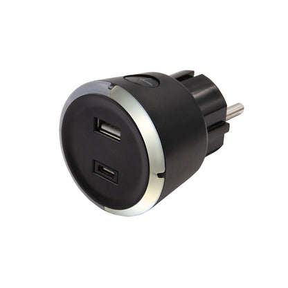 capidi-capidi-safety-timer-usb-a-c 1-4 hours 3.4A Black