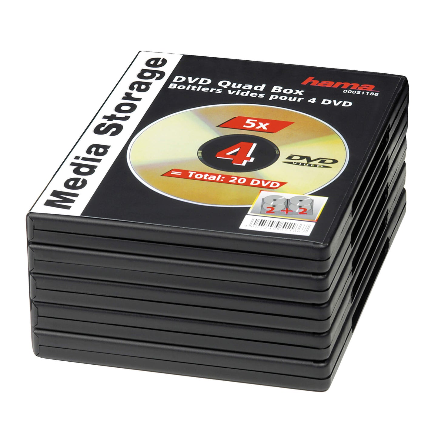 HAMA HAMA DVD-Box f 4 st Skivor