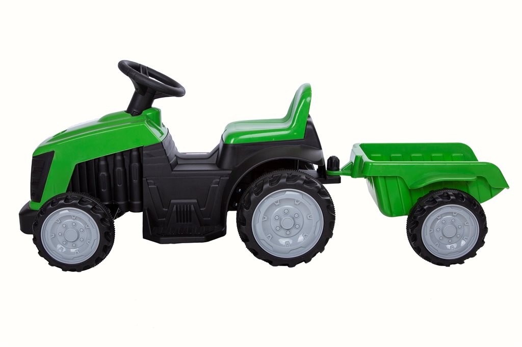 Azeno Eltraktor för barn med släp 6V batteridriven traktor