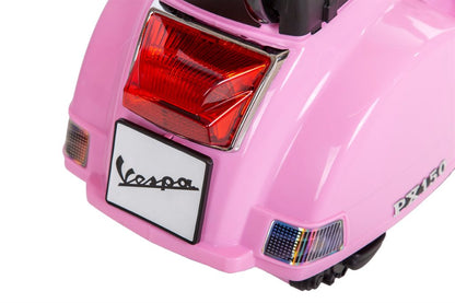 Vespa PX150 elmoped för barn 6V – rosa med stödhjul & musik | Barn scooter 3+ år