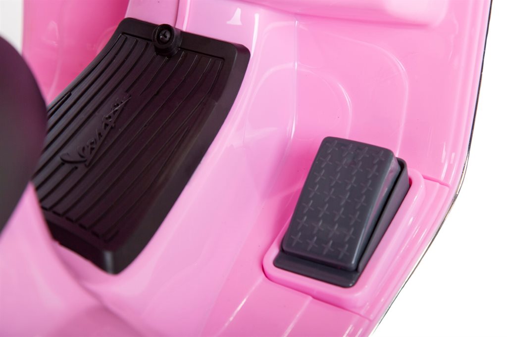Vespa PX150 elmoped för barn 6V – rosa med stödhjul & musik | Barn scooter 3+ år