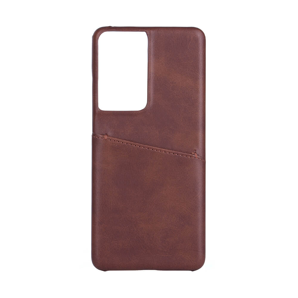 onsala-onsala-mobilskal-brun-med-kortfack Samsung  S21 Ultra
