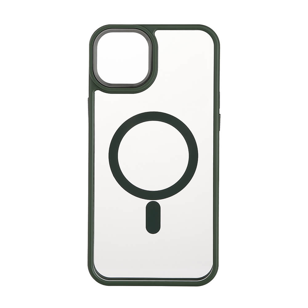 onsala-onsala-back-bumper-clear-case-magserie iPhone 15 Plus Clear Case Green Bumper