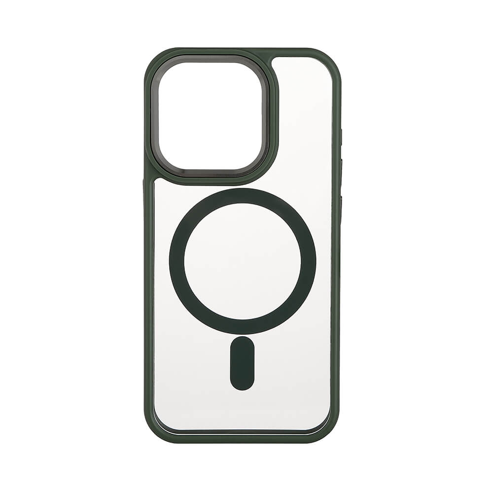 onsala-onsala-back-bumper-clear-case-magserie iPhone 15 Pro Clear Case Green Bumper