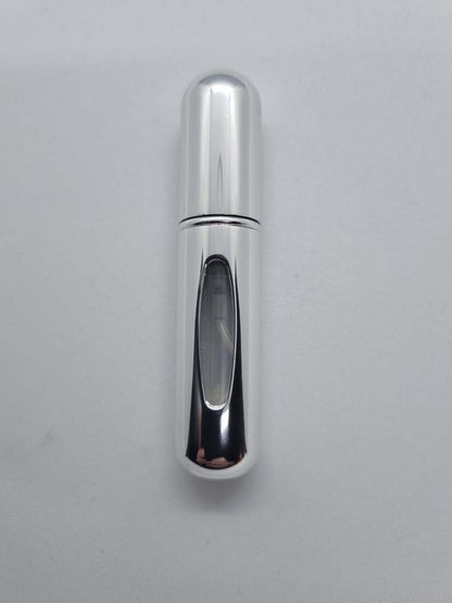 5ml rese behållare för parfym, blank silver