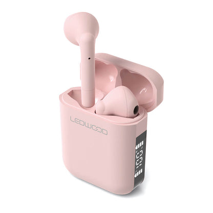 ledwood-ledwood-headphone-apollo-tws True Wireless In-Ear Pink Mic