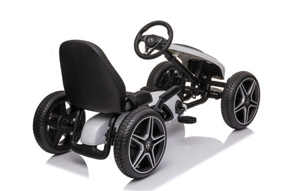 Mercedes Go-Kart Trampbil med gummidäck och sportstol - För barn 3–8 år